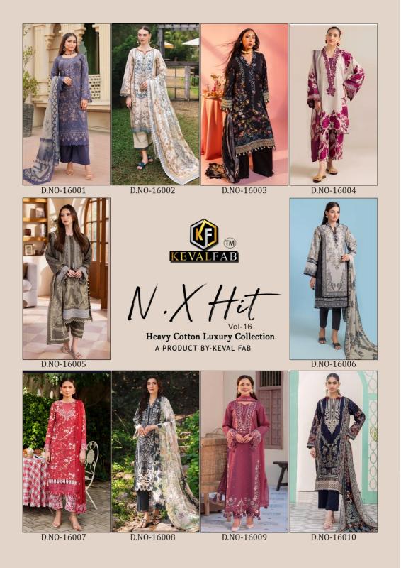 Keval Fab Nx Hit Vol- 16 – Pakistani Karachi Dress Material