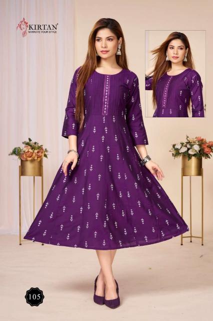 Kirtan Bunawat vol 3 catalog silik anarkali kurtis