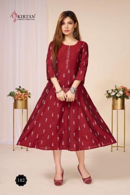 Kirtan Bunawat vol 3 catalog silik anarkali kurtis