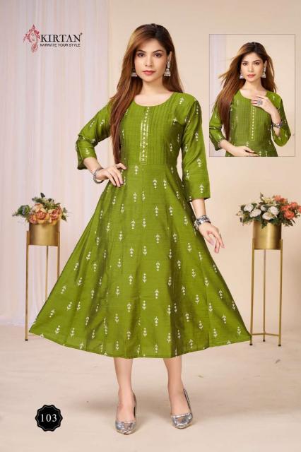 Kirtan Bunawat vol 3 catalog silik anarkali kurtis