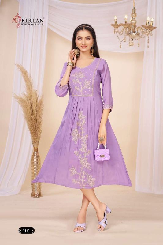 Kirtan Kamakshi catalog chanderi kurtis