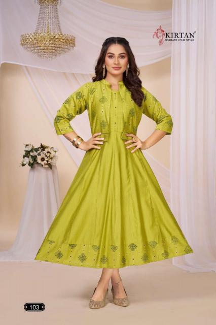 Kirtan Ridhya catalog anarkali kurtis wholesaler