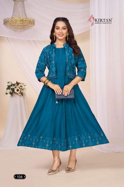 Kirtan Ridhya catalog anarkali kurtis wholesaler