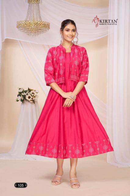Kirtan Ridhya catalog anarkali kurtis wholesaler