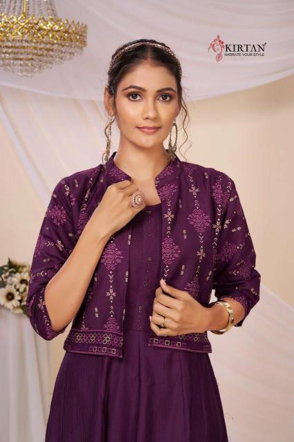 Kirtan Ridhya catalog anarkali kurtis wholesaler