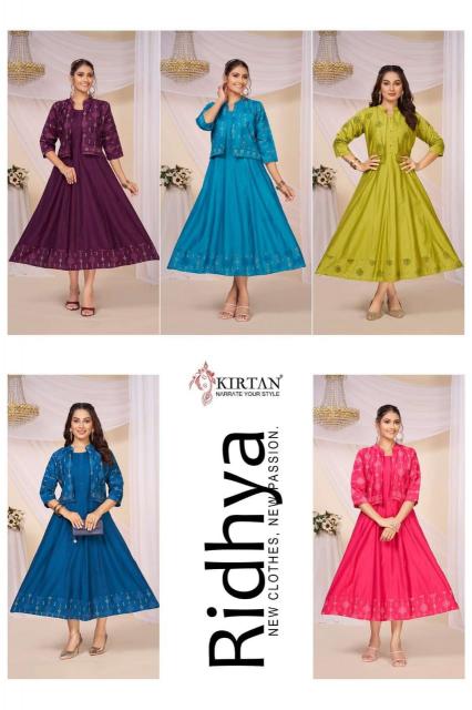 Kirtan Ridhya catalog anarkali kurtis wholesaler