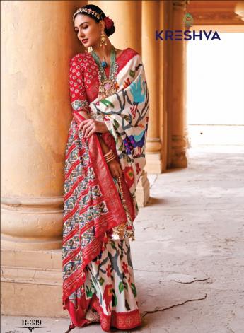 Kreshva All Time Hit Patola catalog fabdeal sarees surat gujarat 