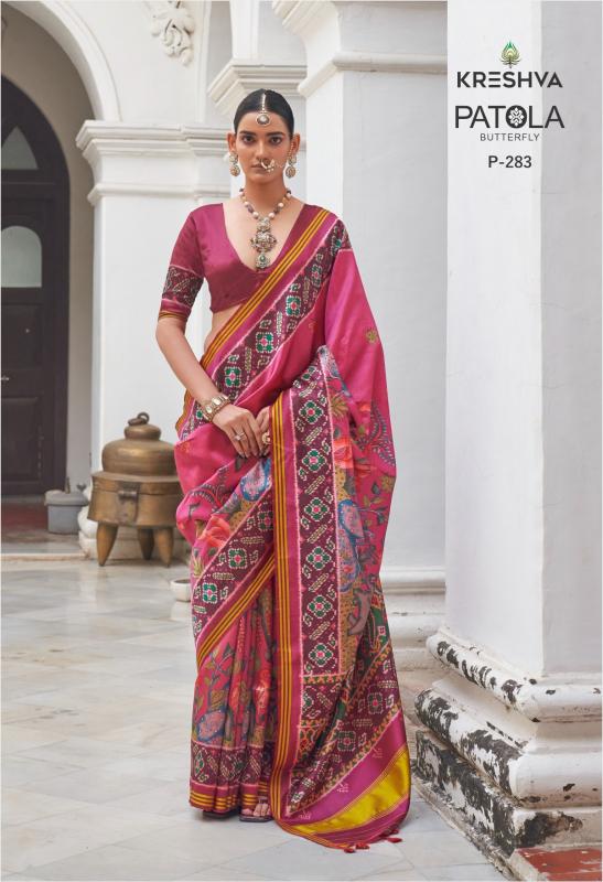 Kreshva Patola Butterfly catalog Patola Print Saree