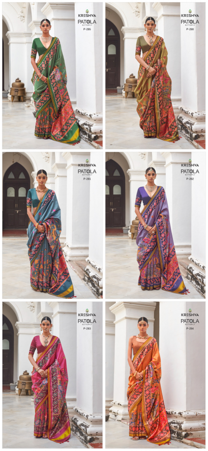 Kreshva Patola Butterfly catalog Patola Print Saree