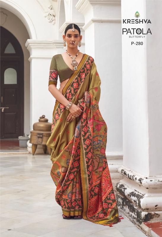 Kreshva Patola Butterfly catalog Patola Print Saree