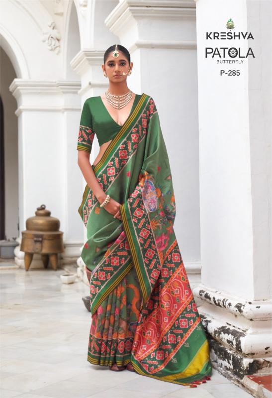Kreshva Patola Butterfly catalog Patola Print Saree