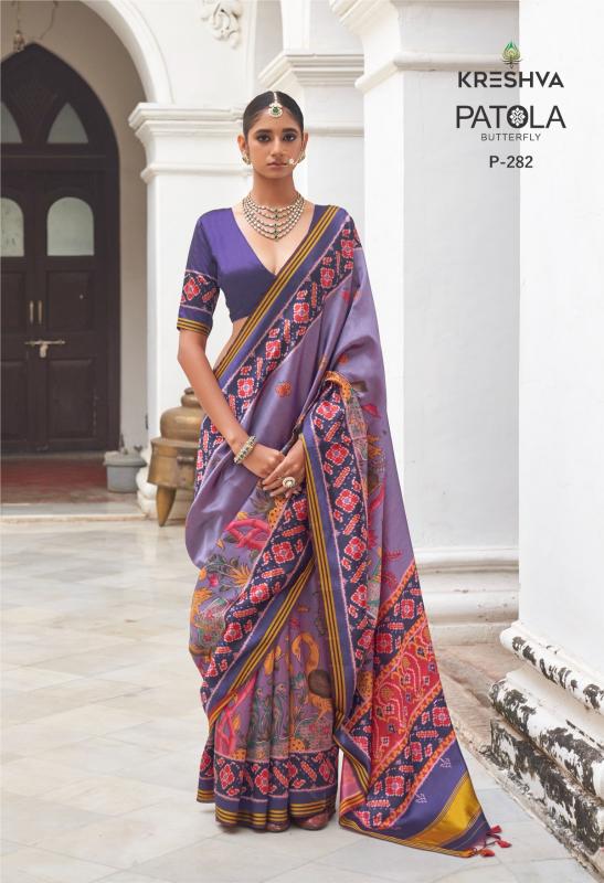 Kreshva Patola Butterfly catalog Patola Print Saree