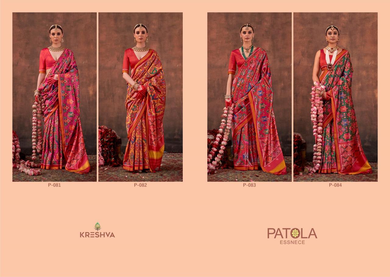Kreshva Patola Essence catalog surat saree wholesale market address