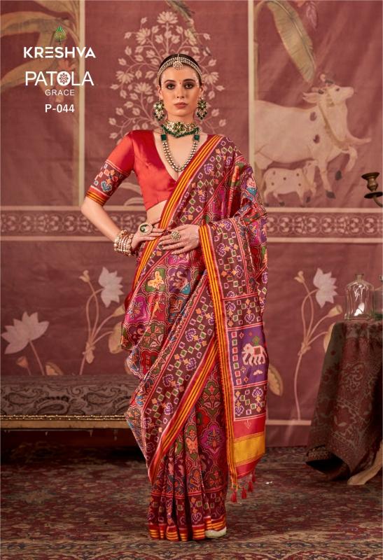 Kreshva Patola Grace catalog uttam sarees surat