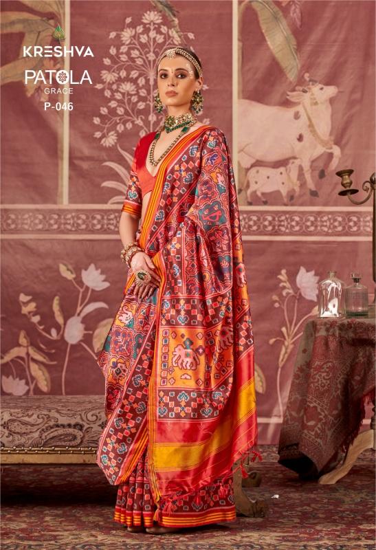 Kreshva Patola Grace catalog uttam sarees surat