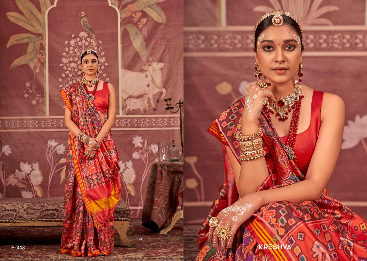 Kreshva Patola Grace catalog uttam sarees surat