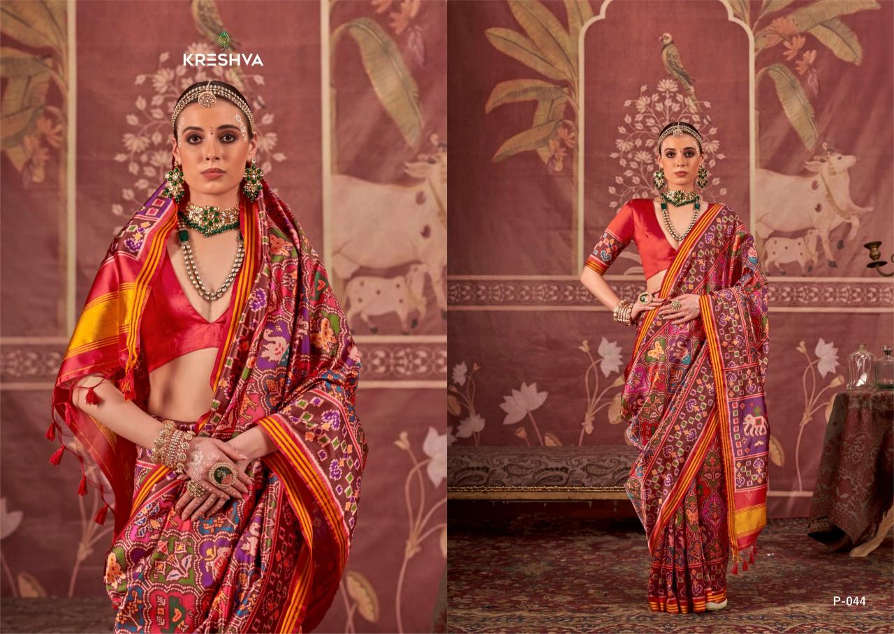 Kreshva Patola Grace catalog uttam sarees surat