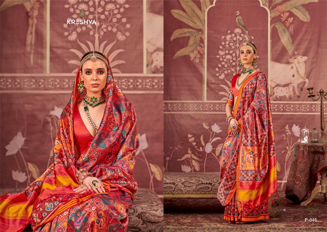 Kreshva Patola Grace catalog uttam sarees surat