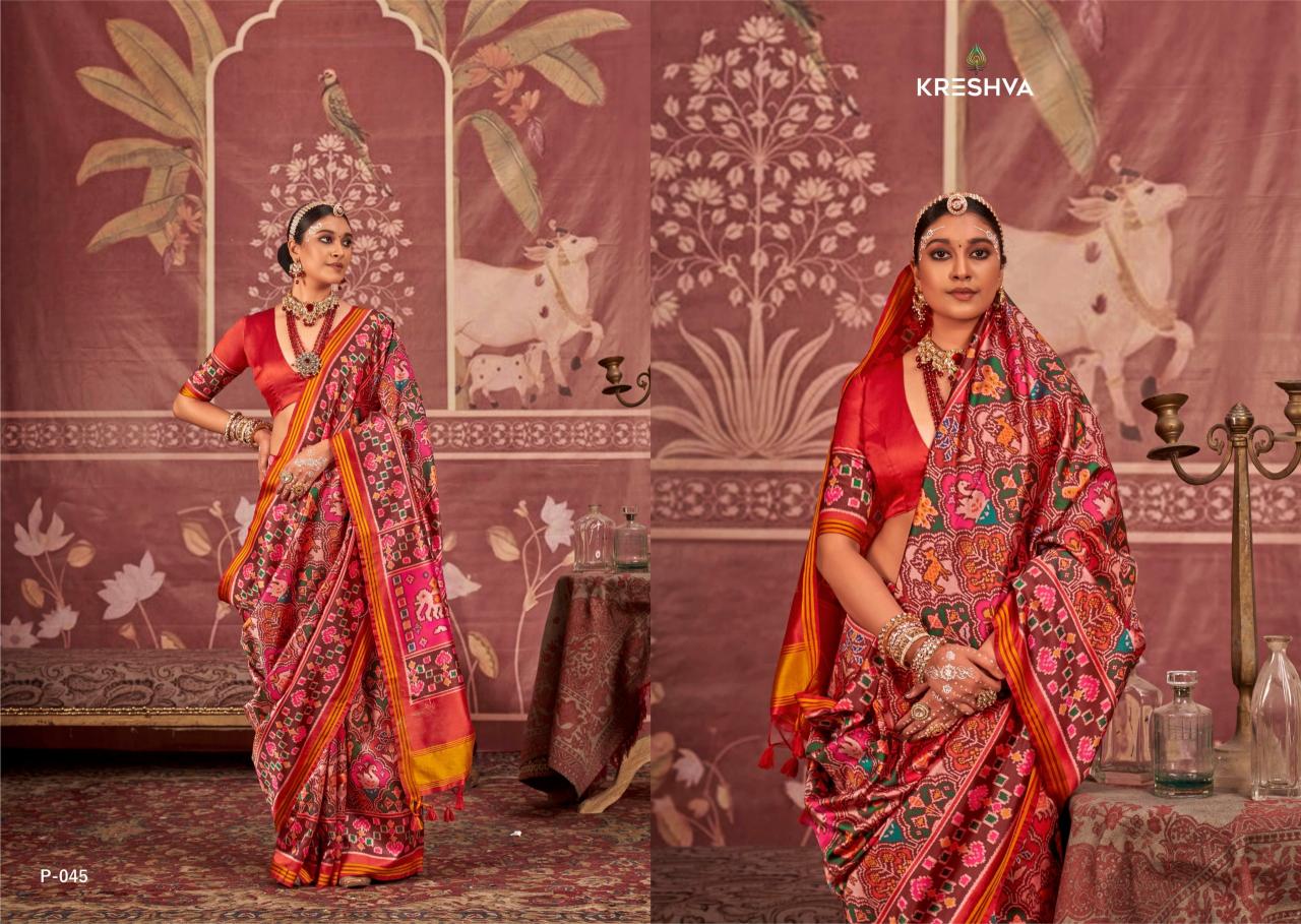 Kreshva Patola Grace catalog uttam sarees surat