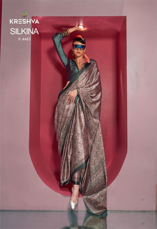 Kreshva Silkina catalog satin sarees 