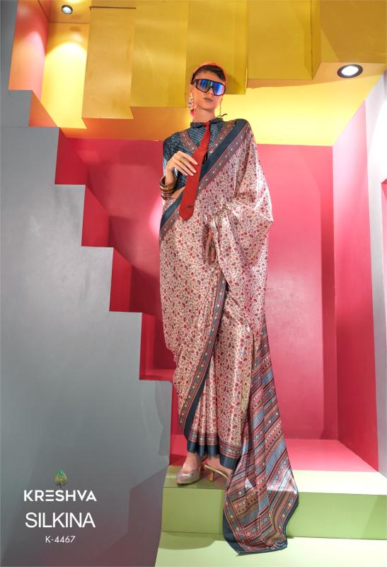 Kreshva Silkina catalog satin sarees 
