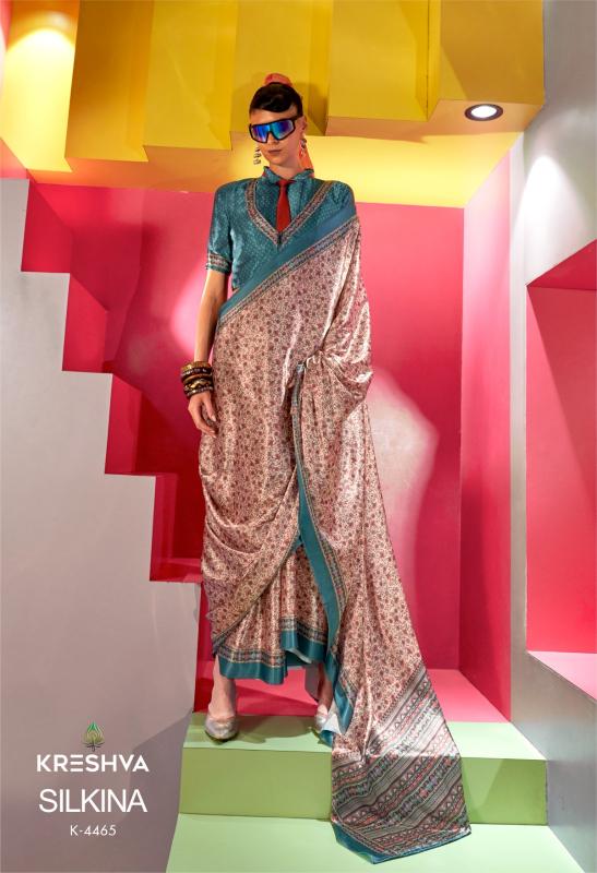 Kreshva Silkina catalog satin sarees 