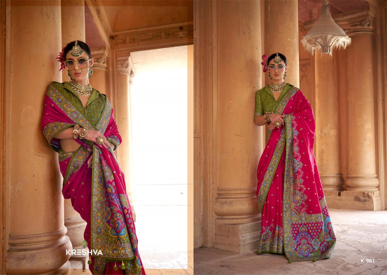 Kreshva Sugandha catalog amar textiles saree wholesaler in surat