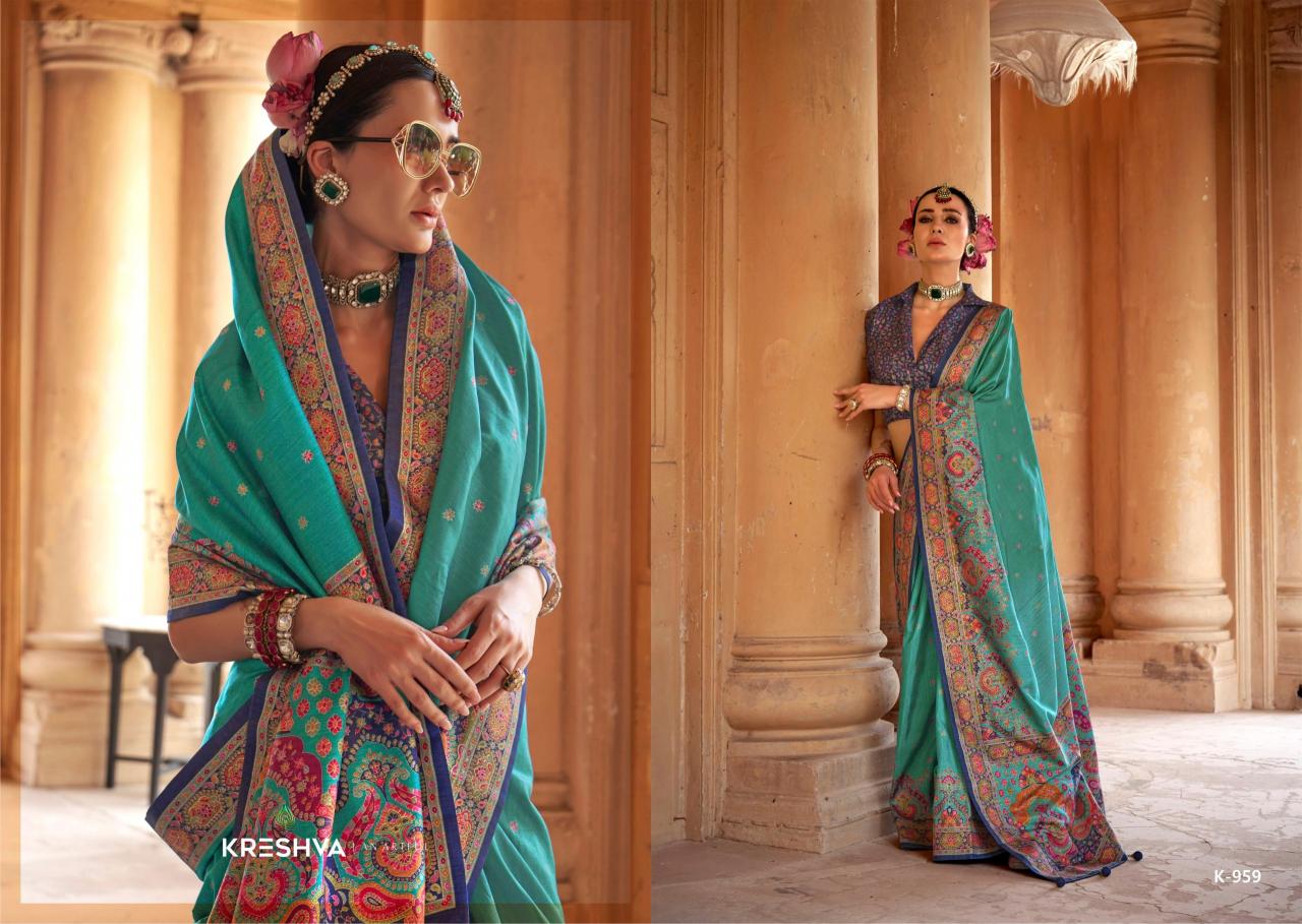 Kreshva Sugandha catalog amar textiles saree wholesaler in surat