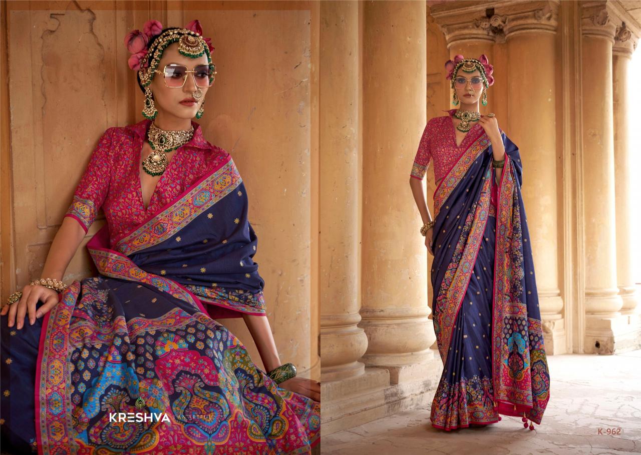 Kreshva Sugandha catalog amar textiles saree wholesaler in surat