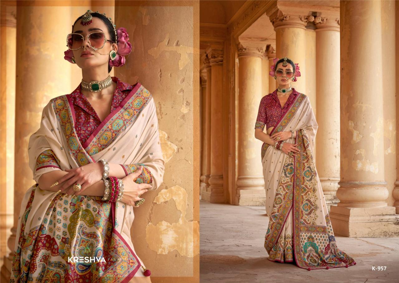 Kreshva Sugandha catalog amar textiles saree wholesaler in surat