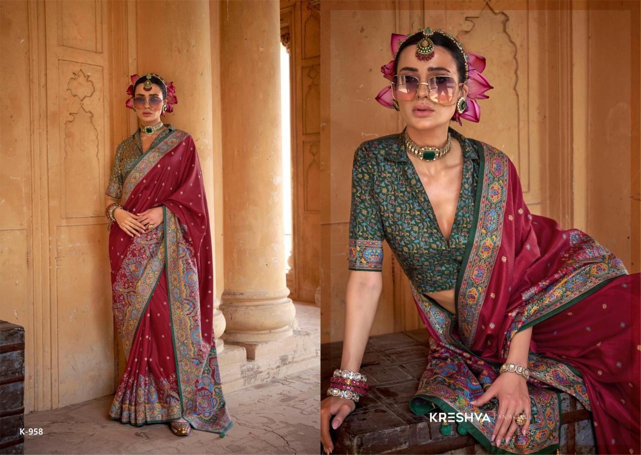Kreshva Sugandha catalog amar textiles saree wholesaler in surat