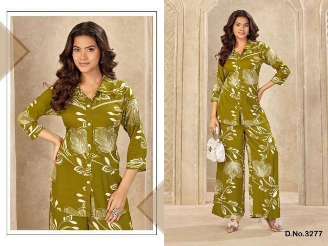 Ladies Flavour 3276 & 3277  catalog co ord set for women wholesale