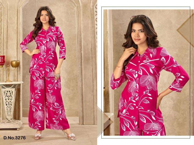 Ladies Flavour 3276 & 3277  catalog co ord set for women wholesale