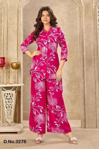 Ladies Flavour 3276 & 3277  catalog co ord set for women wholesale