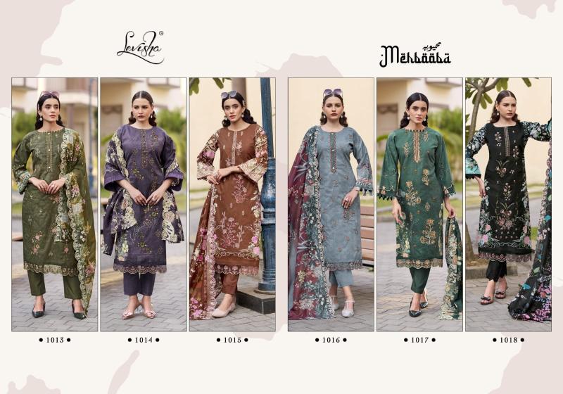Levisha Mehbooba catalog lavina dress material wholesale