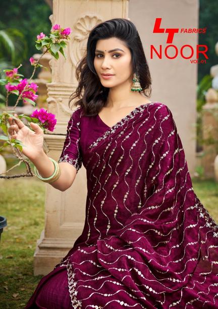 Lt Noor vol 1 catalog fancy sarees surat factory