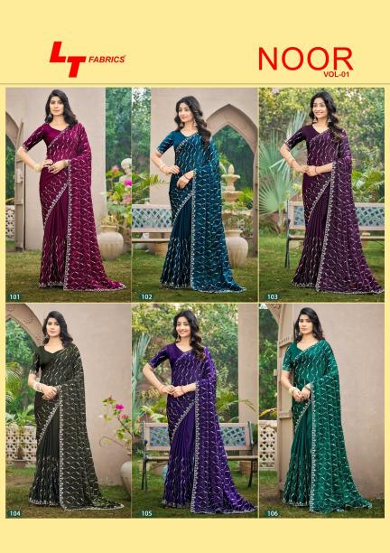 Lt Noor vol 1 catalog fancy sarees surat factory