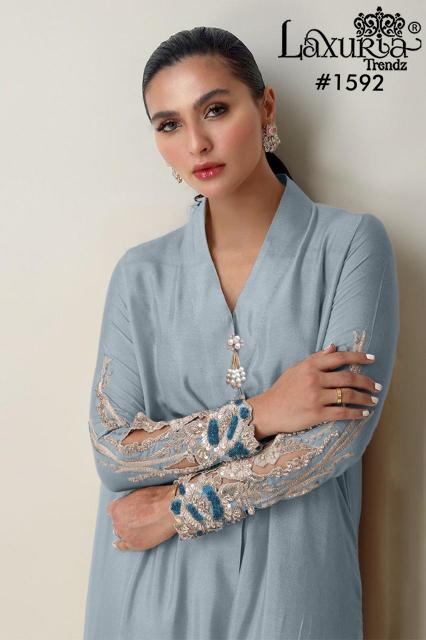Luxuria Trendz 1592 catalog satin pakistani dress