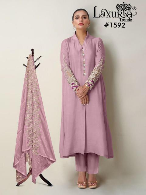 Luxuria Trendz 1592 catalog satin pakistani dress