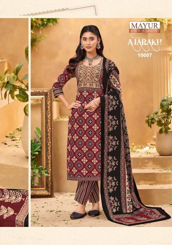 Mayur Ajarakh Vol-10 – Kurti Pant With Dupatta - Wholesale Catalog
