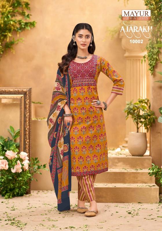 Mayur Ajarakh Vol-10 – Kurti Pant With Dupatta - Wholesale Catalog