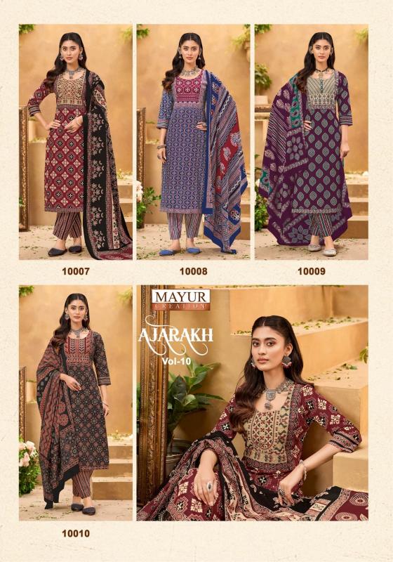 Mayur Ajarakh Vol-10 – Kurti Pant With Dupatta - Wholesale Catalog