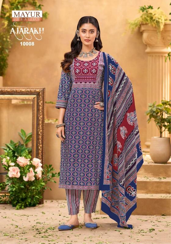 Mayur Ajarakh Vol-10 – Kurti Pant With Dupatta - Wholesale Catalog