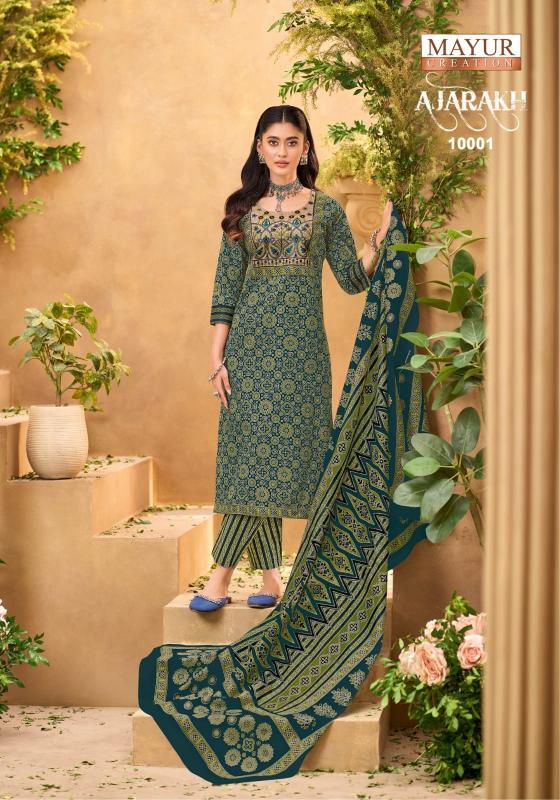 Mayur Ajarakh Vol-10 – Kurti Pant With Dupatta - Wholesale Catalog