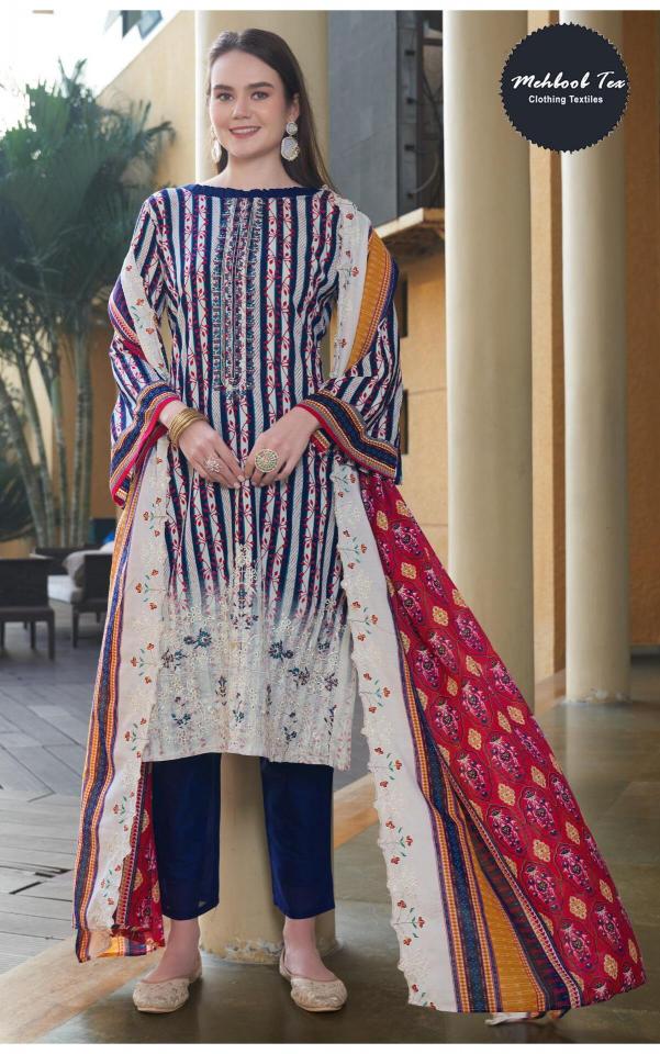 Mehboob Tex 1490 catalog Cotton Pakistani Salwar Kameez