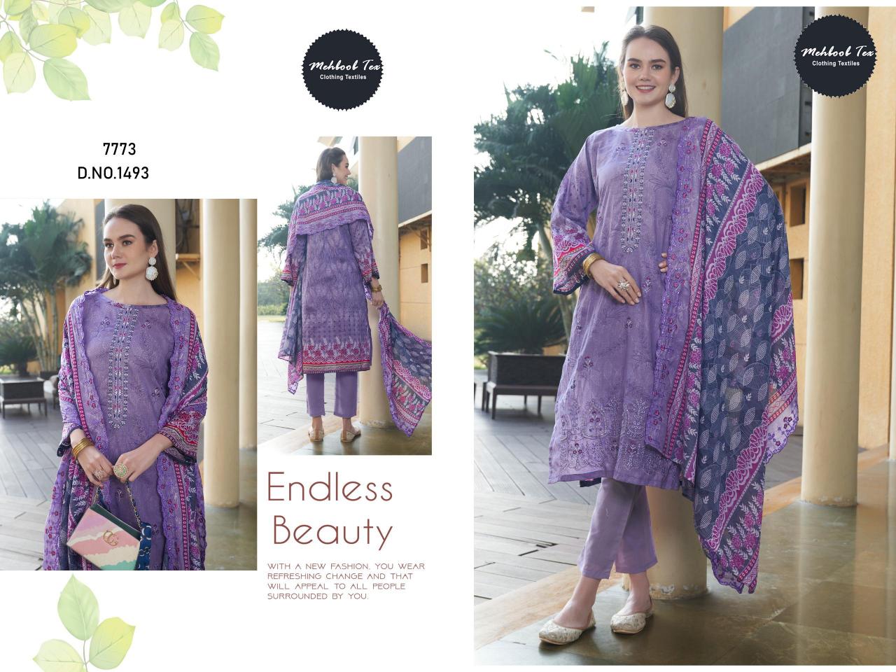 Mehboob Tex 1493 catalog Embroidery Work Pakistani Salwar Kameez