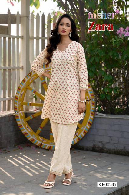 Meher Zara catalog desginer co ord set