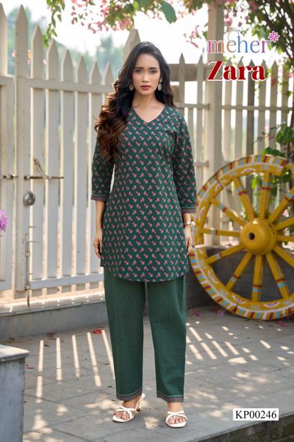 Meher Zara catalog desginer co ord set