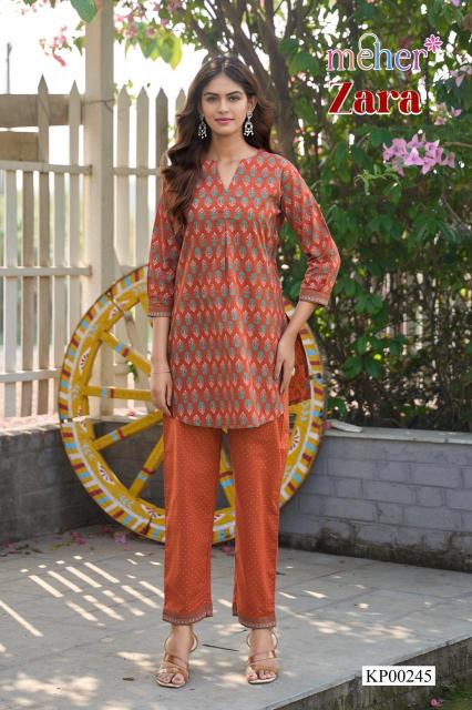 Meher Zara catalog desginer co ord set