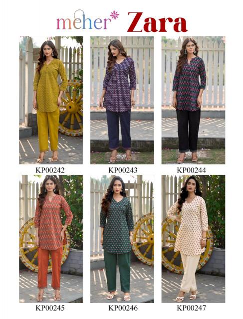 Meher Zara catalog desginer co ord set